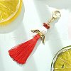 Angel Glass Pearl & MIYUKI Seed Beaded & Polycotton Tassel Pendant Decorations HJEW-MZ00197-05-4