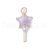 5Pcs Acrylic & Glass Pendants PALLOY-JF03526-01-2