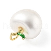 Shell Pearl Pendants KK-H002-10A-G-RS-2
