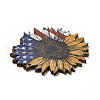 American Flag Theme Single Face Printed Aspen Wood Big Pendants WOOD-G014-15-4