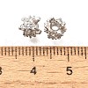 925 Sterling Silver Micro Pave Clear Cubic Zirconia Beads STER-B006-14P-2