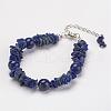 Natural Gemstone Chip Beads Bracelets BJEW-JB02807-2