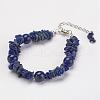 Natural Gemstone Chip Beads Bracelets BJEW-JB02807-2