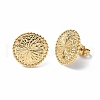 Ion Plating(IP) 304 Stainless Steel Flower Stud Earrings for Women EJEW-F300-15G-1