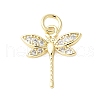 Brass Micro Pave Cubic Zirconia Pendants KK-D357-07B-G-1