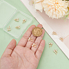 BENECREAT Brass Micro Pave Clear Cubic Zirconia Charms FIND-BC0013-57B-3