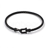 Unisex Stainless Steel Wire Rope Bangles with Hook Clasps JH3580-1-1