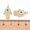 Brass Micro Pave Cubic Zirconia Pendants KK-T070-71-3