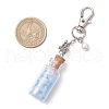 Flower Acrylic & Glass Wishing Bottle Pendant Decorations HJEW-JM03180-3