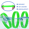 CREATCABIN 24Pcs Word Silicone Cord Bracelet Wristband BJEW-CN0001-06A-5