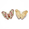 Butterfly Enamel Pin with Rhinestone JEWB-N007-093-2