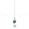 Glass Octagonal Beads Hanging Ornaments PW-WGDE37A-03-1