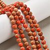 Natural Imperial Jasper Beads Strands G-A175B-8mm-07-5