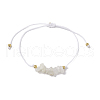 Natural White Moonstone Braided Bead Bracelets BJEW-JB11155-07-1