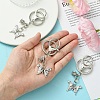 Alloy Rhineston and ABS Plastic Pearl Keychain KEYC-YW00028-01-5