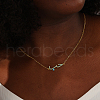 Elegant Brass Pave Cubic Zirconia Arabic Love Pendant Necklaces for Mother's Day Gift VL3091-2