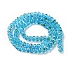 Transparent Electroplate Glass Beads Strands GLAA-Q099-H01-3-2