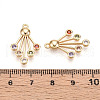 Brass Micro Pave Cubic Zirconia Pendants KK-N262-107A-G-3