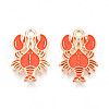 Marine Animals Alloy Enamel Pendants ENAM-T022-34I-1