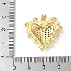 Brass Micro Pave Clear Cubic Zirconia Pendants ZIRC-I071-03G-02-3