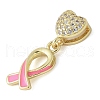 Brass Micro Pave Cubic Zirconia Pendants KK-K298-10A-G-2