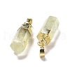 Natural Prehnite Pointed Pendants G-G737-08K-G-3