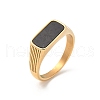 316L Stainless Steel Natural Gemstone Finger Rings for Women RJEW-U054-02C-02G-4