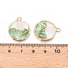 Rack Plating Alloy Enamel Pendants ENAM-N056-414-3