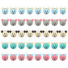 Globleland 40Pcs 5 Colors Wood European Beads WOOD-GL0001-14-1