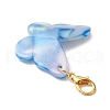4Pcs 4 Colors Butterfly Cellulose Acetate(Resin) Pendant Decoration HJEW-JM03046-5