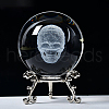 Carving Skull Crystal Ball PW-WG57829-01-1