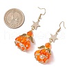 Angel Star Handmade Glass Seed Beads & Glass Dangle Earrings for Women EJEW-MZ00393-07-3