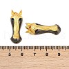 Brass Micro Pave Clear Cubic Zirconia Pendants KK-U058-50G-3