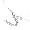 2Pcs 2 Styles Natural Topaz Jade & Synthetic Turquoise Chip Beads Necklace Making with 304 Stainless Steel Jump Rings and Nylon Thread NJEW-JN05215-6
