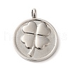 304 Stainless Steel Pendants STAS-C086-06F-P-1