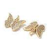 Brass Micro Pave Clear Cubic Zirconia Pendants KK-Q031-46G-04-2