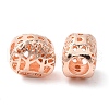 Rack Plating Alloy European Beads PALLOY-S189-08RG-1
