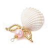 Clam Shell Pendants PALLOY-MZ00717-02-3
