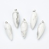 Natural Howlite Pointed Pendants G-F705-01M-P-4