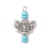 Natural Gemstone Beaded Pendants PALLOY-JF02946-3