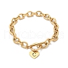 Golden 304 Stainless Steel Charm Bracelets NJEW-K284-01G-C-4