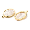 Rack Plating Brass Pave Shell Pendants KK-G488-02G-2