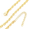 Brass Cable Chain Necklaces for Women NJEW-K282-02G-4