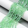 Transparent Electroplate Glass Beads Strands GLAA-F029-4mm-C24-4