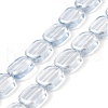 Transparent Electroplate Glass Bead Strands EGLA-P049-02A-PL02-1