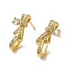 Brass Stud Earrings EJEW-R162-15A-G-1