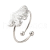 Non-Tarnish 304 Stainless Steel Open Cuff Ring RJEW-M167-10E-P-1
