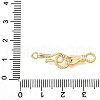 Brass Micro Pave Green Cubic Zirconia Fold Over Clasps KK-D356-15G-3