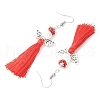 Angel 304 Stainless Steel Dangle Earrings EJEW-MZ00410-01-3