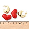 Brass Dangle Stud Earrings EJEW-V011-02G-5